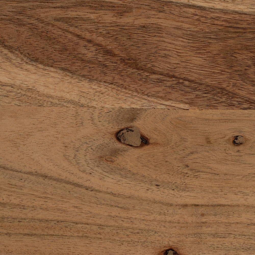 Mesa Auxiliar de Madera de Acacia y Hierro 65 cm - Diseño Elegante y Funcional para Salones y Dormitorios - Imagen 5