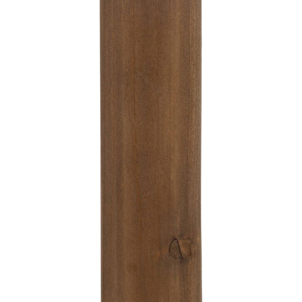 Mesa Auxiliar de Madera Natural de Abeto y Cristal Templado 60 cm - Elegante y Funcional para Salones y Dormitorios - Imagen 3