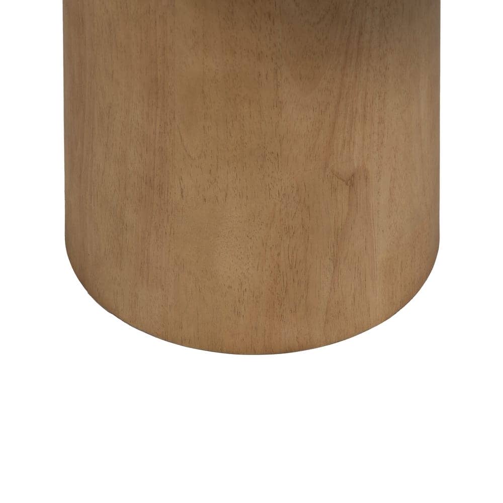 Mesa Auxiliar de Mármol Blanco y Madera Efecto Roble - Diseño Elegante y Funcional 58 cm para Salones y Dormitorios - Imagen 7