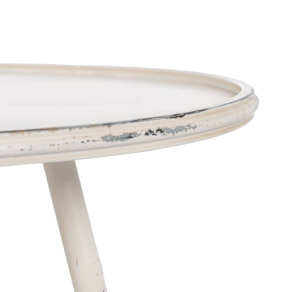 Mesa de Metal Crema 75 cm - Diseño Elegante y Funcional para Comedor, Cocina o Zona de Trabajo - Imagen 4