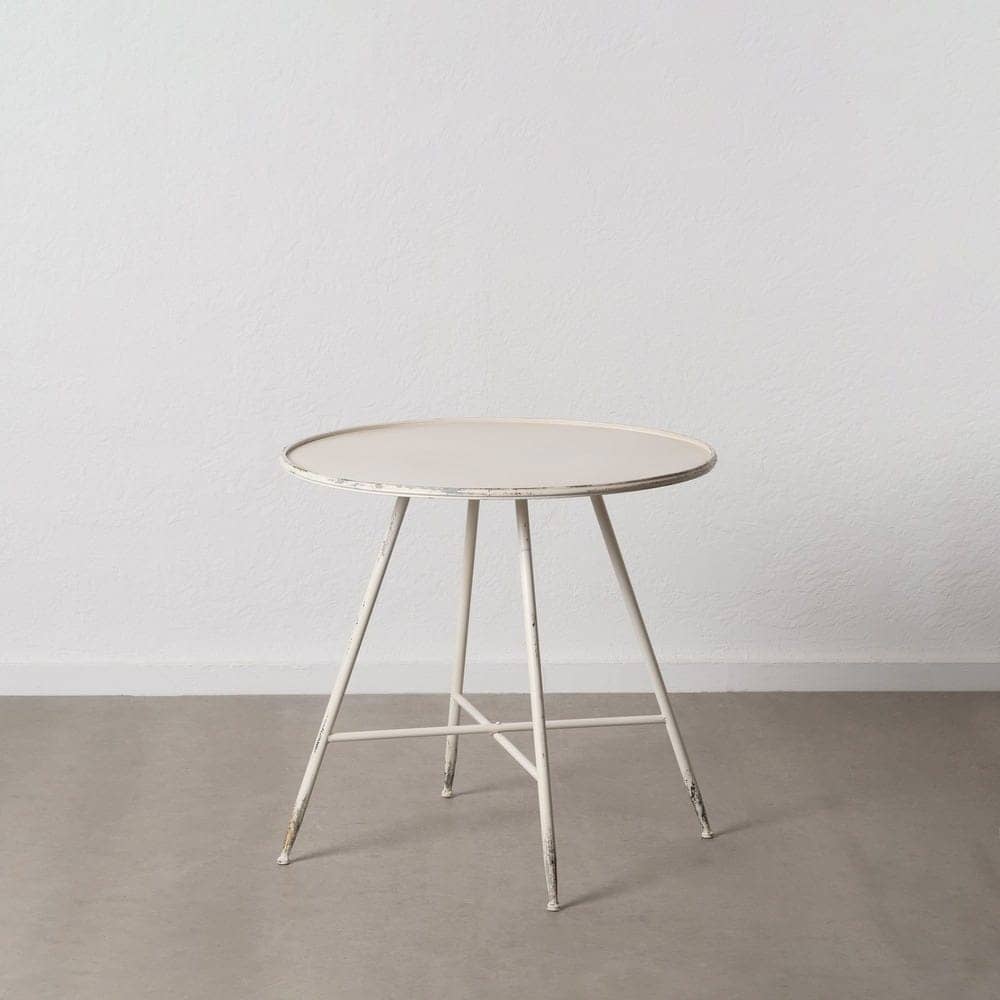 Mesa de Metal Crema 75 cm - Diseño Elegante y Funcional para Comedor, Cocina o Zona de Trabajo - Imagen 8