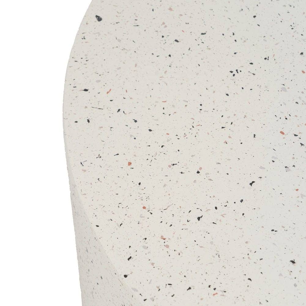 Mesa de Centro Blanca Compacta en Fibra de Magnesio - Diseño Moderno y Resistente para Interiores y Exteriores (70x70x40 cm) - Imagen 2