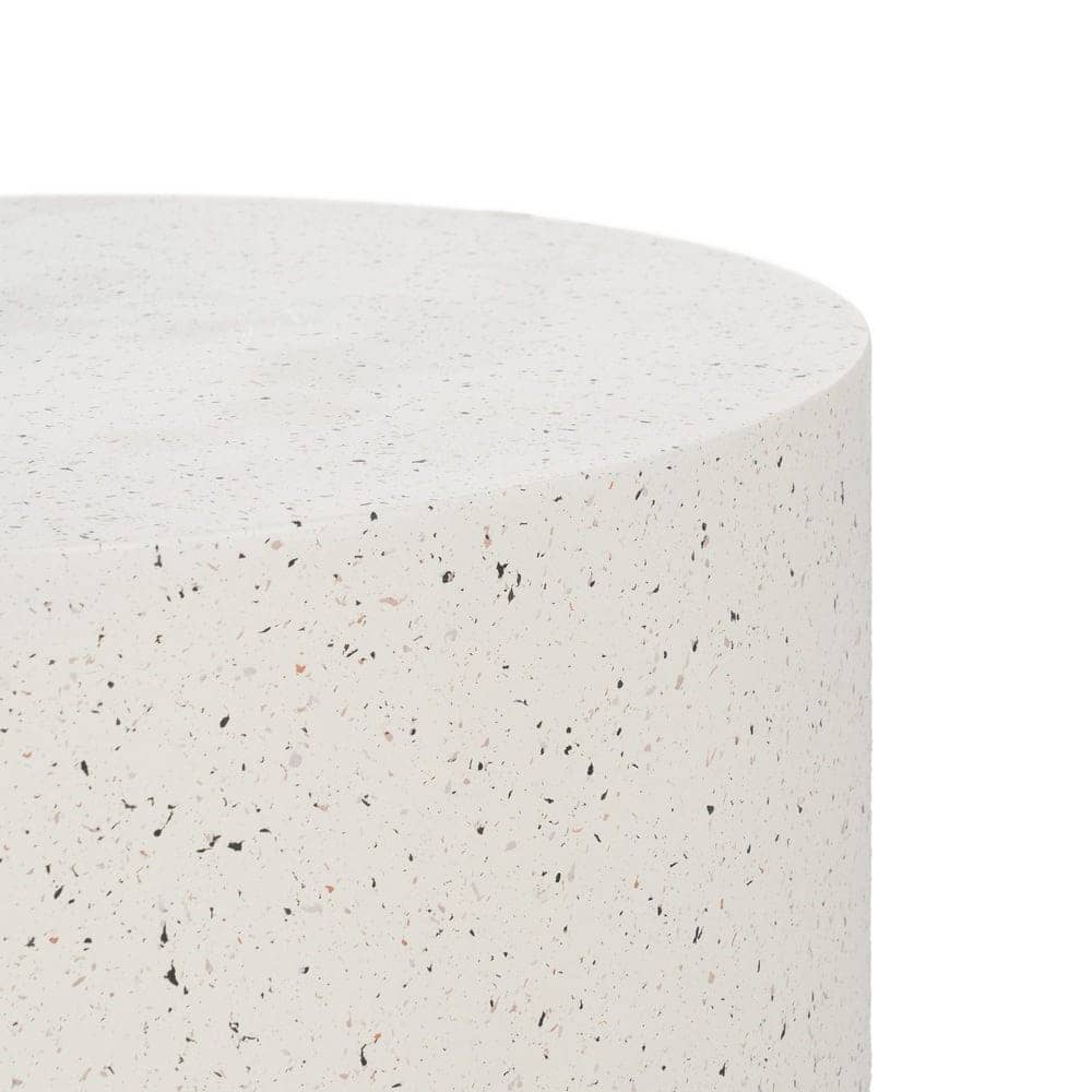 Mesa de Centro Blanca Compacta en Fibra de Magnesio - Diseño Moderno y Resistente para Interiores y Exteriores (70x70x40 cm) - Imagen 4