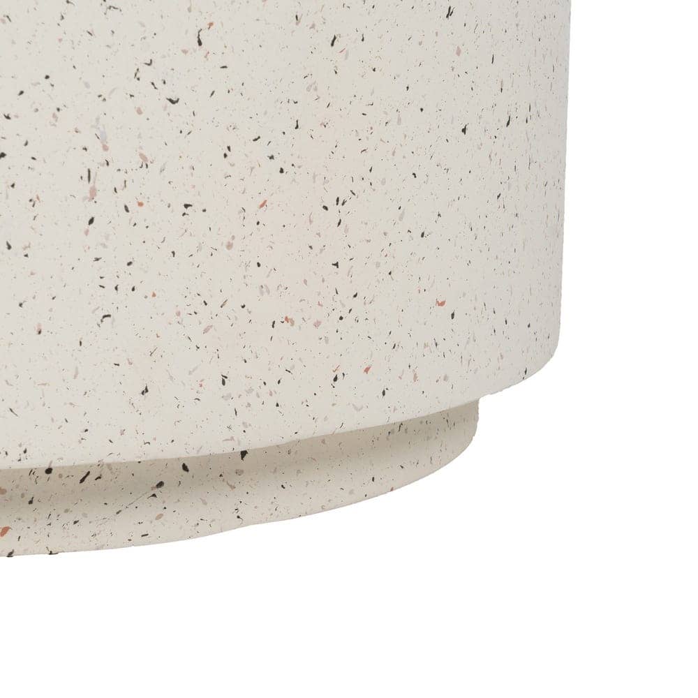 Mesa de Centro Blanca Compacta en Fibra de Magnesio - Diseño Moderno y Resistente para Interiores y Exteriores (70x70x40 cm) - Imagen 6