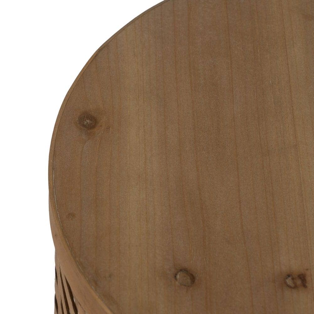 Mesita de Madera Natural y Metal 51,5 cm - Mesa Auxiliar Moderna y Versátil para Salones y Dormitorios - Imagen 2