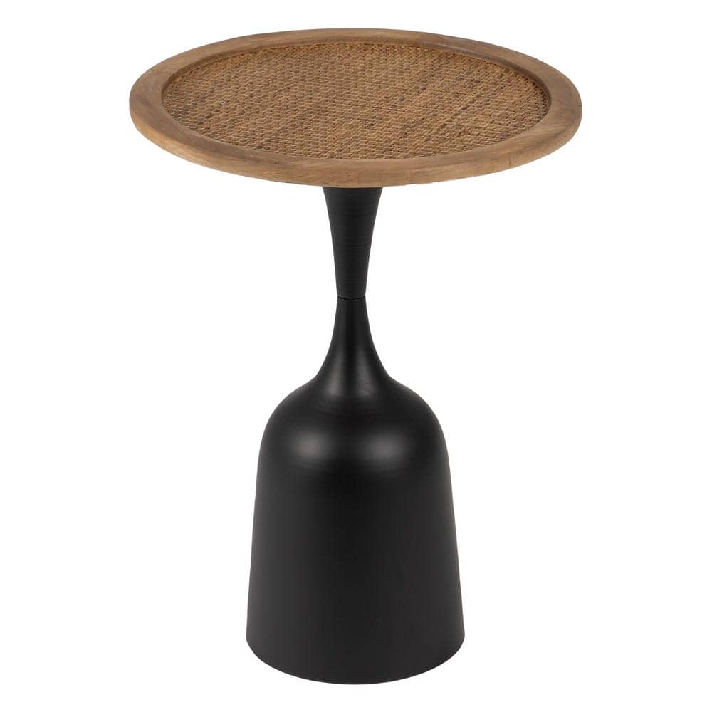 Mesita de Metal Oro-Negro para Salón 52 cm - Diseño Moderno y Funcional, Ideal como Mesa Auxiliar o Decorativa - Imagen 2