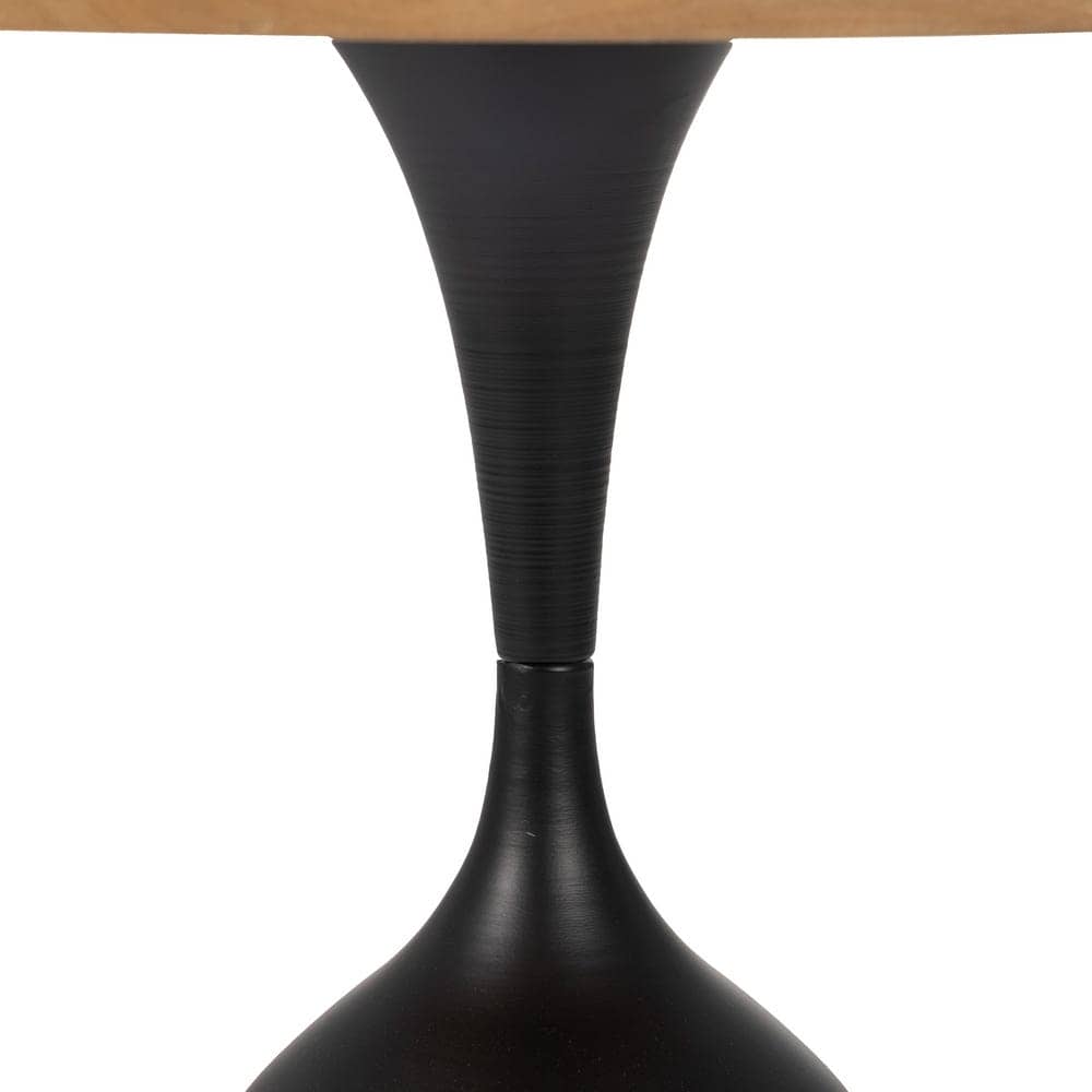 Mesita de Metal Oro-Negro para Salón 57 cm - Elegante Mesa Auxiliar de Hierro con Diseño Contemporáneo y Estilo Glamouroso - Imagen 6