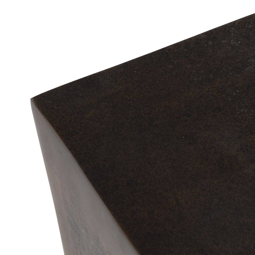 Mesita Decorativa de Aluminio en Acabado Bronce - Diseño Geométrico 43,5 cm para Salones y Dormitorios - Imagen 2