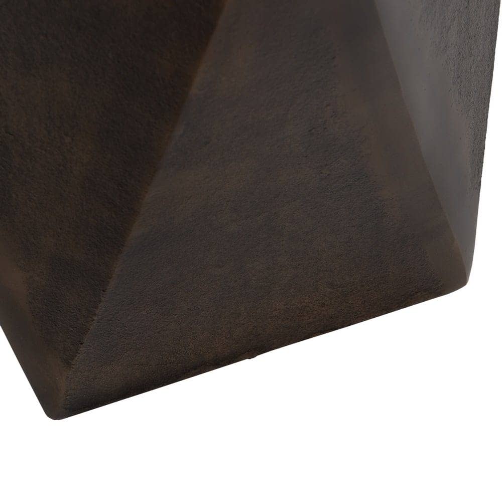 Mesita Decorativa de Aluminio en Acabado Bronce - Diseño Geométrico 43,5 cm para Salones y Dormitorios - Imagen 5