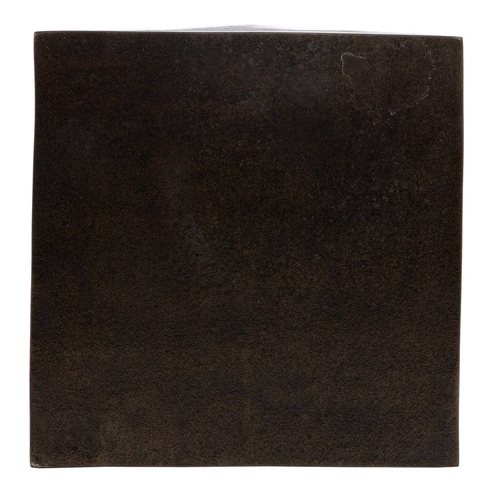 Mesita Decorativa de Aluminio en Acabado Bronce - Diseño Geométrico 43,5 cm para Salones y Dormitorios - Imagen 7