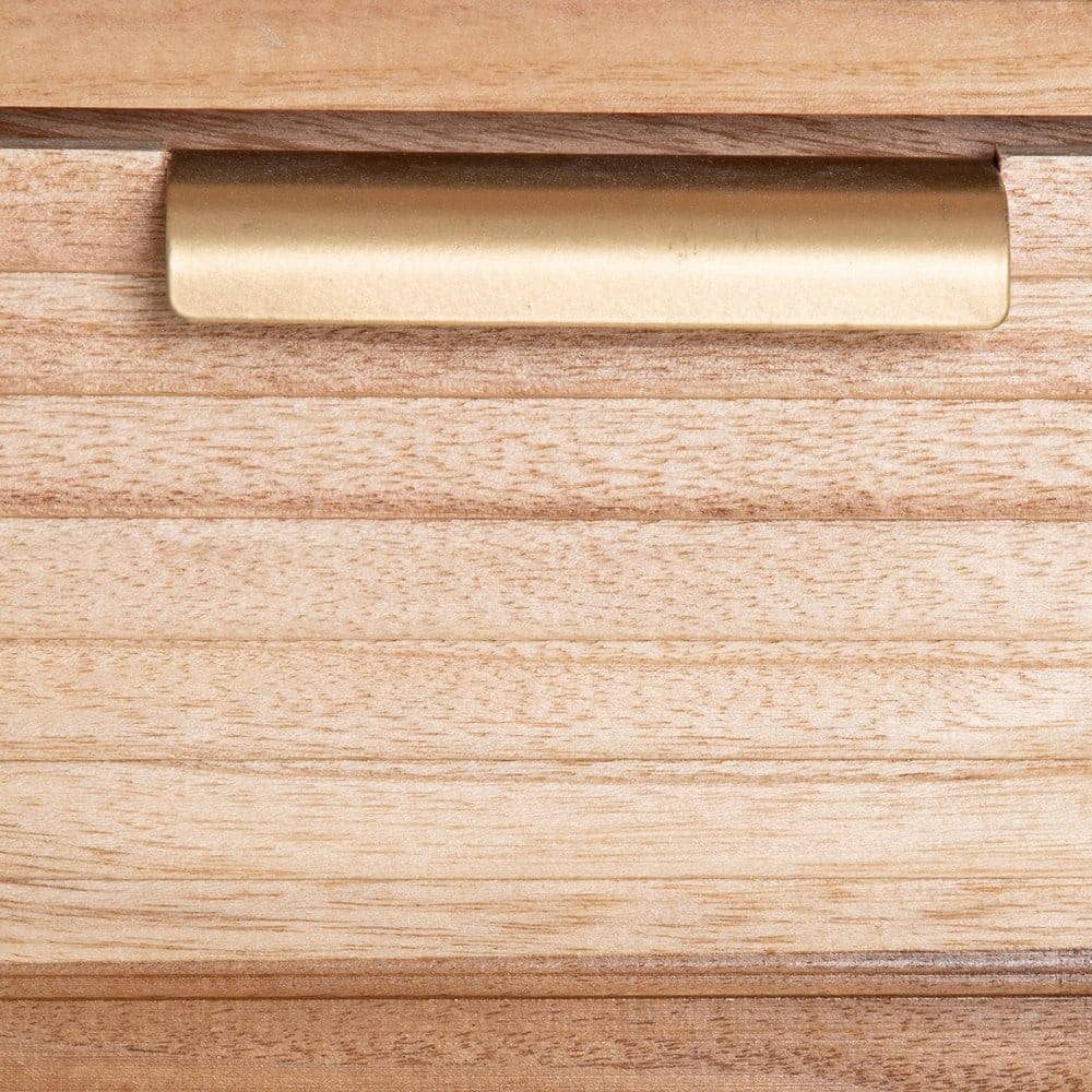 Mesita de Noche Natural de Madera y Ratán - Diseño Rústico y Elegante para Dormitorio 77,5 cm - Imagen 7