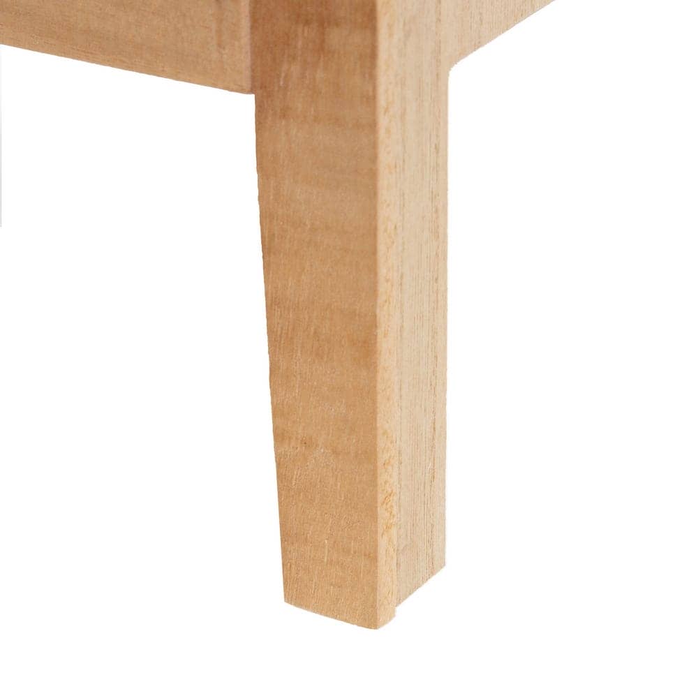 Mesita de Noche Natural de Madera y Ratán - Diseño Rústico y Elegante para Dormitorio 77,5 cm - Imagen 8