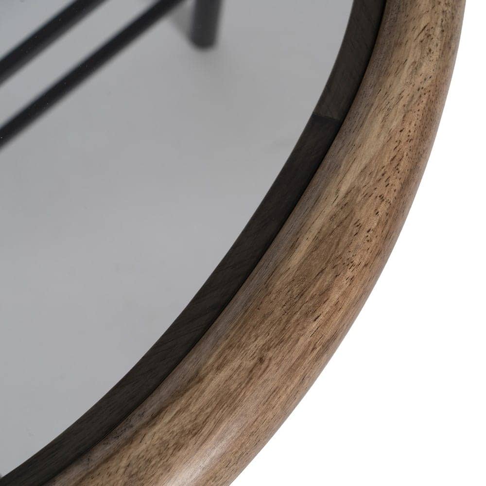 Mesita Auxiliar Natural y Negra de Madera y Metal de 61 cm - Diseño Moderno y Funcional para Salones y Dormitorios - Imagen 4