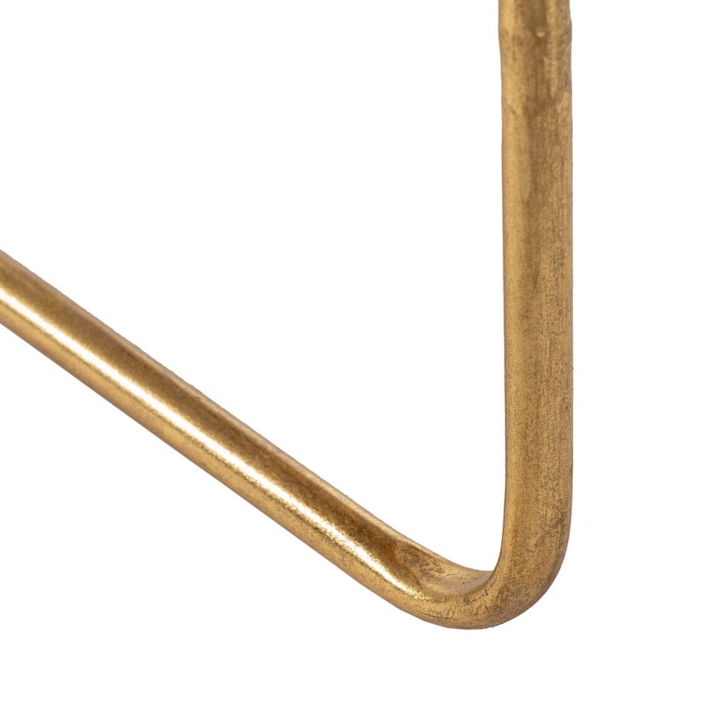 Mesita Revistero de Metal Dorado y Espejo 66 cm - Diseño Moderno y Elegante para Salones y Dormitorios - Imagen 6