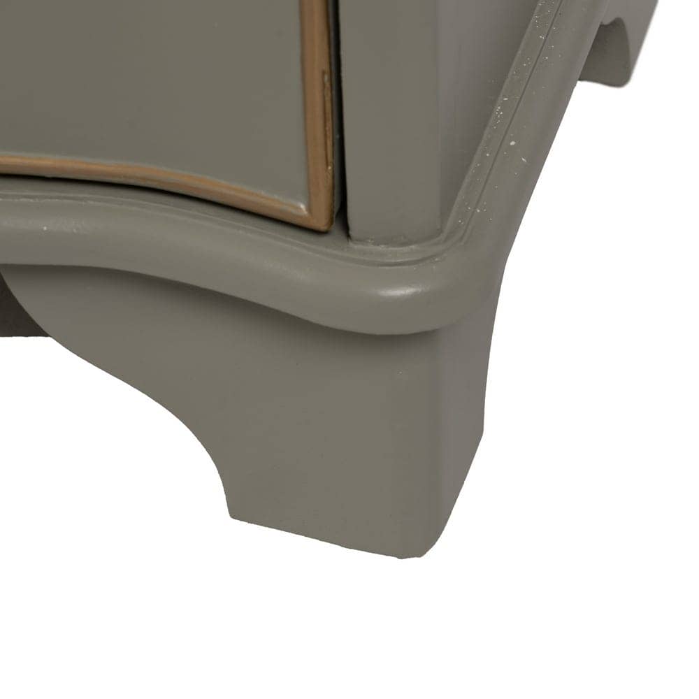 Mesita Taupe de Madera de Abeto 50 cm - Elegante y Funcional con Cajones y Diseño Contemporáneo para Dormitorios y Salas de Estar - Imagen 12