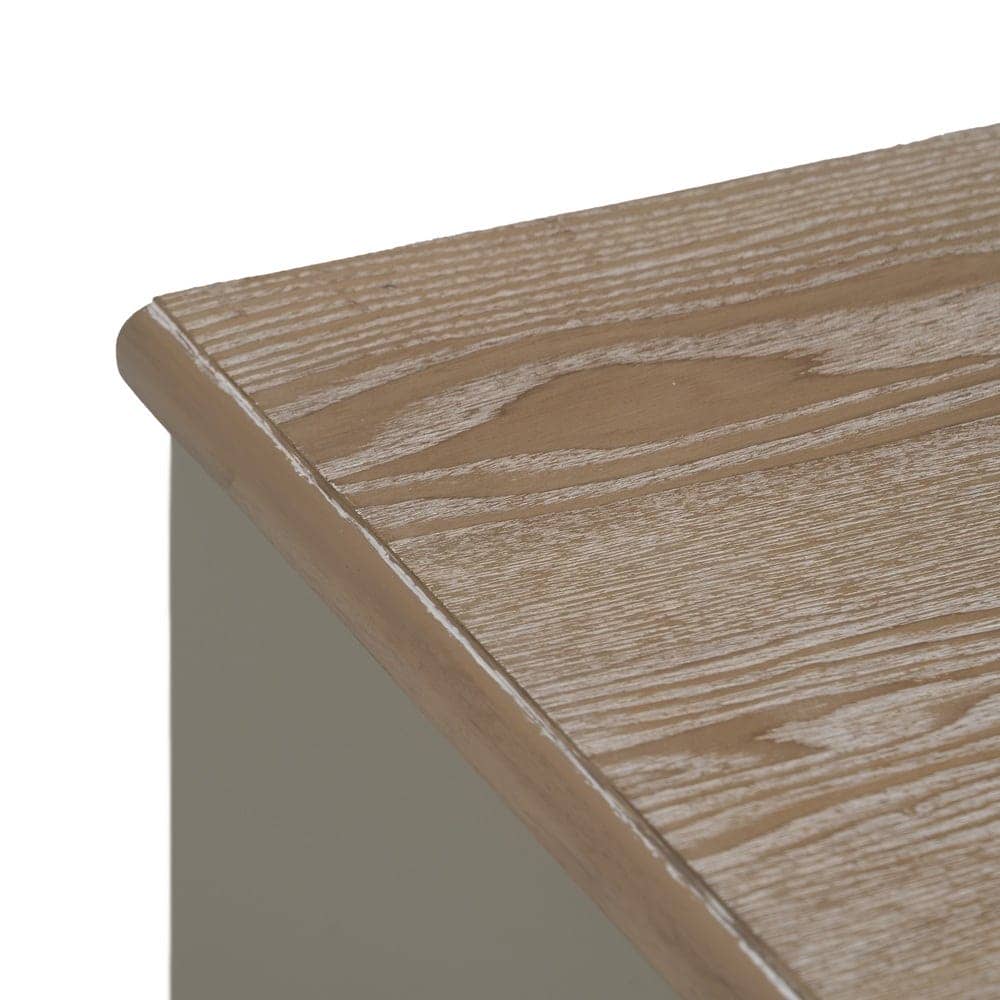 Mesita Taupe de Madera de Abeto 50 cm - Elegante y Funcional con Cajones y Diseño Contemporáneo para Dormitorios y Salas de Estar - Imagen 3