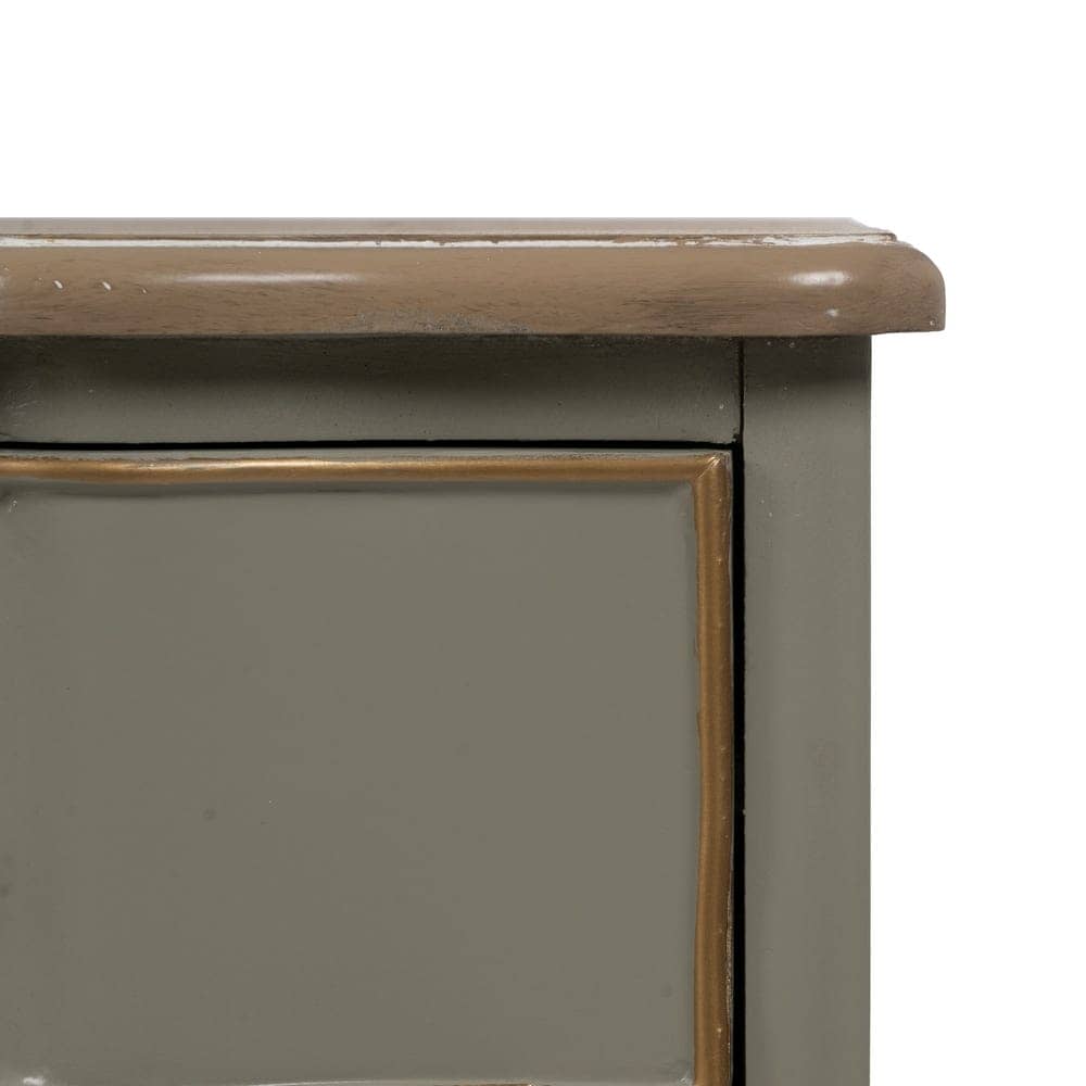 Mesita Taupe de Madera de Abeto 50 cm - Elegante y Funcional con Cajones y Diseño Contemporáneo para Dormitorios y Salas de Estar - Imagen 8