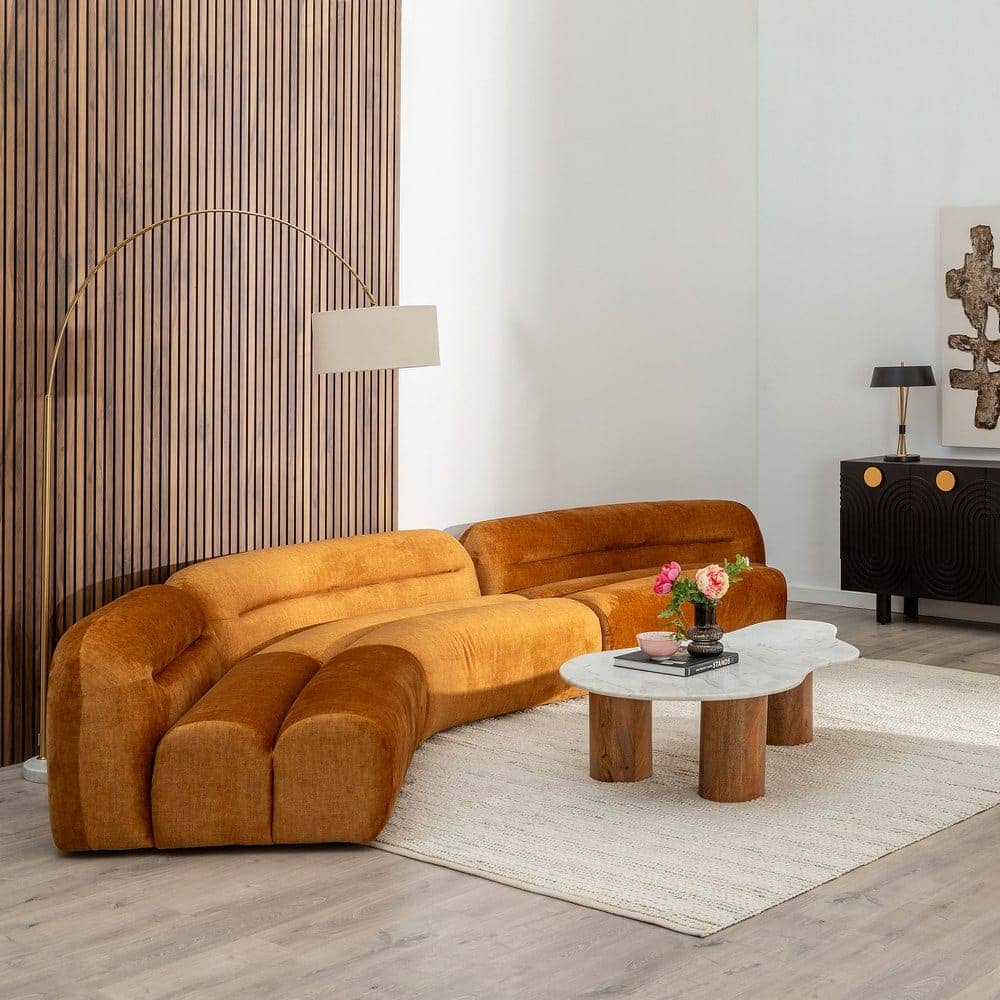 Módulo Recto Mostaza Tejido 102 cm - Sofá Moderno y Elegante para Salón, Diseño Ergonómico y Resistente, Perfecto para Espacios Contemporáneos - Imagen 11