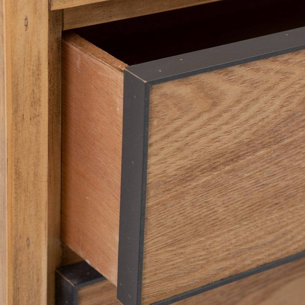 Mueble Auxiliar Espiga Natural 115,5 cm - Diseño Elegante en Madera de Fresno y Metal, Ideal para Salones y Comedores, Amplio Almacenamiento y Estilo Funcional - Imagen 6