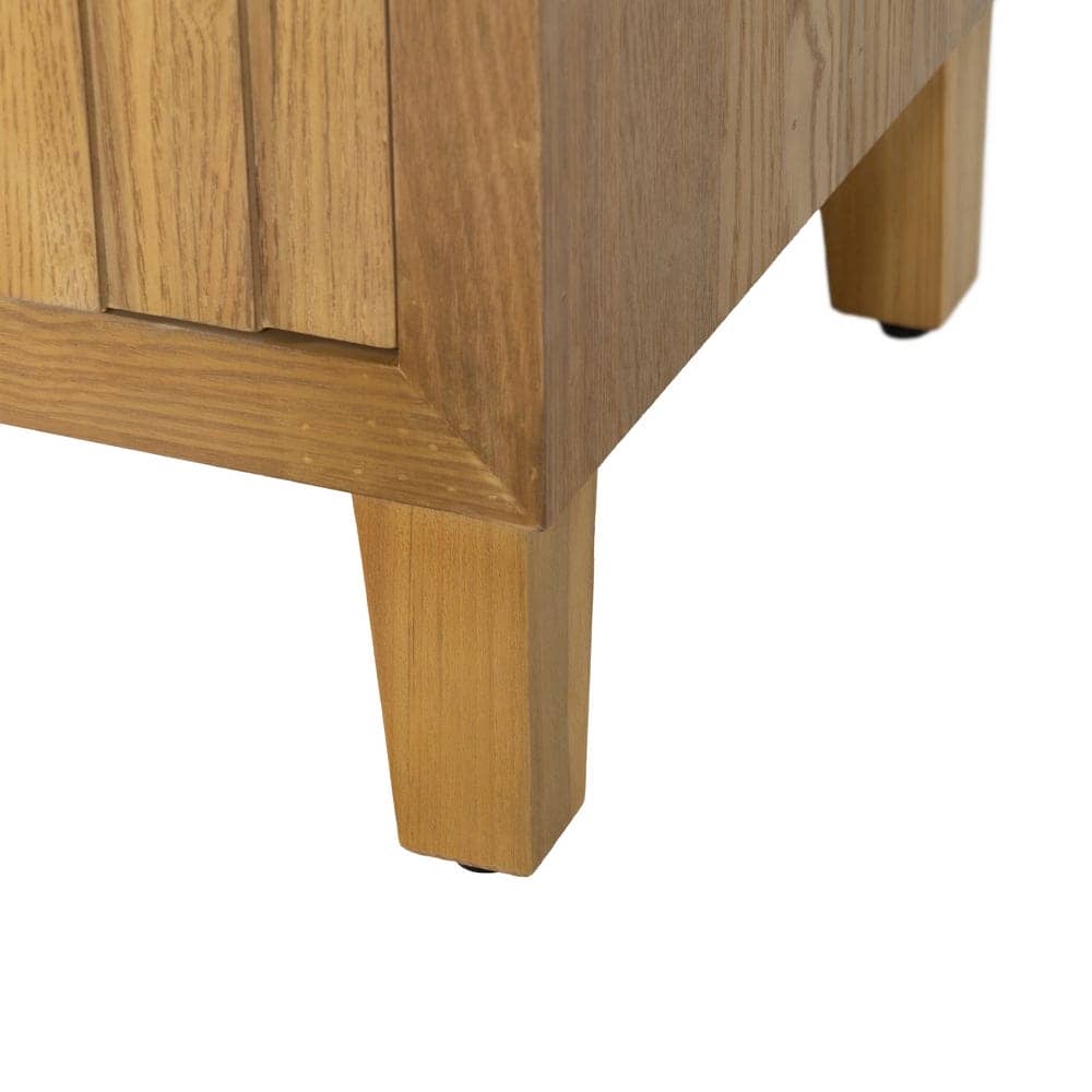 Mueble Recibidor de Madera Natural para Entrada 80 cm - Diseño Elegante y Funcional con Leja Interior - Imagen 10