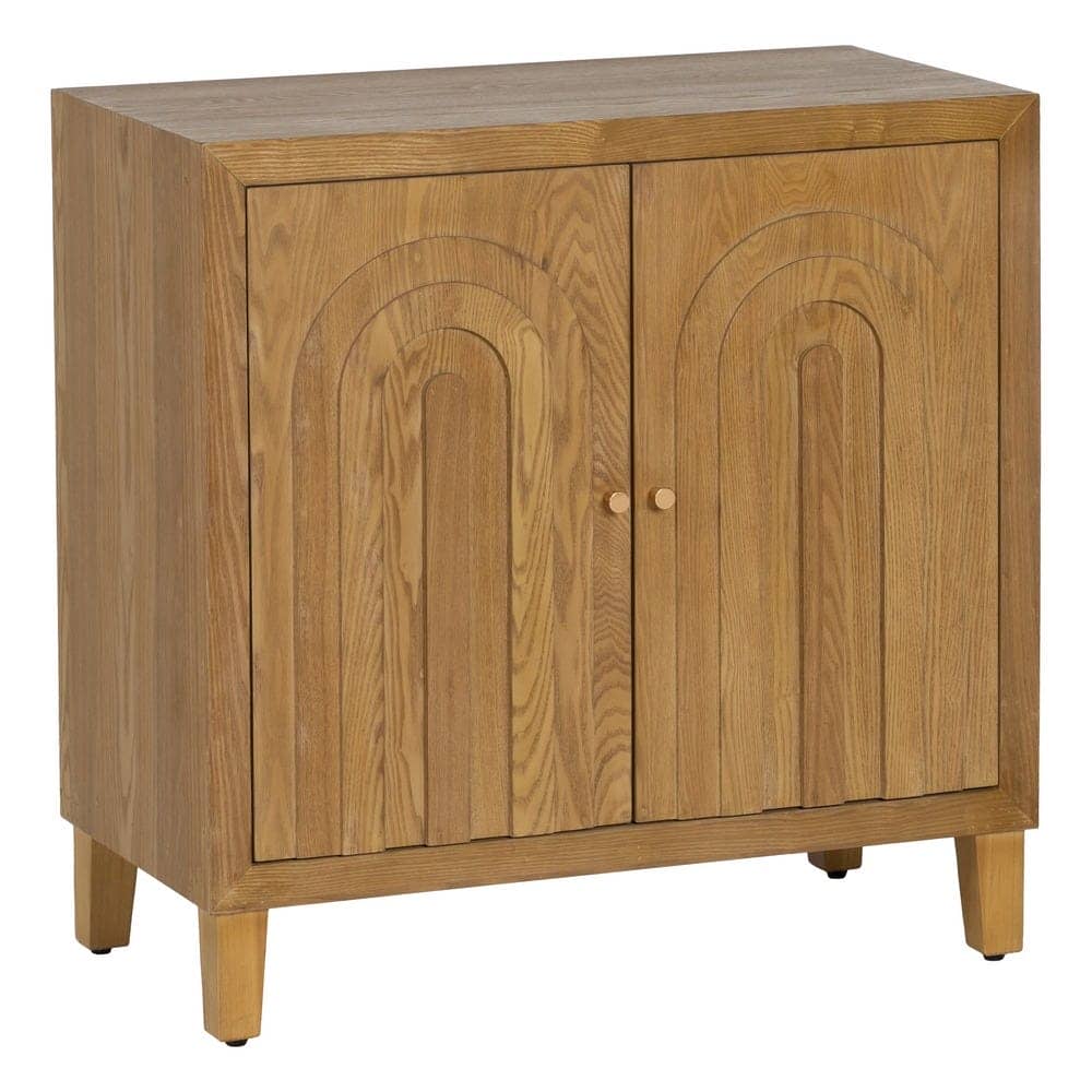Mueble Recibidor de Madera Natural para Entrada 80 cm - Diseño Elegante y Funcional con Leja Interior