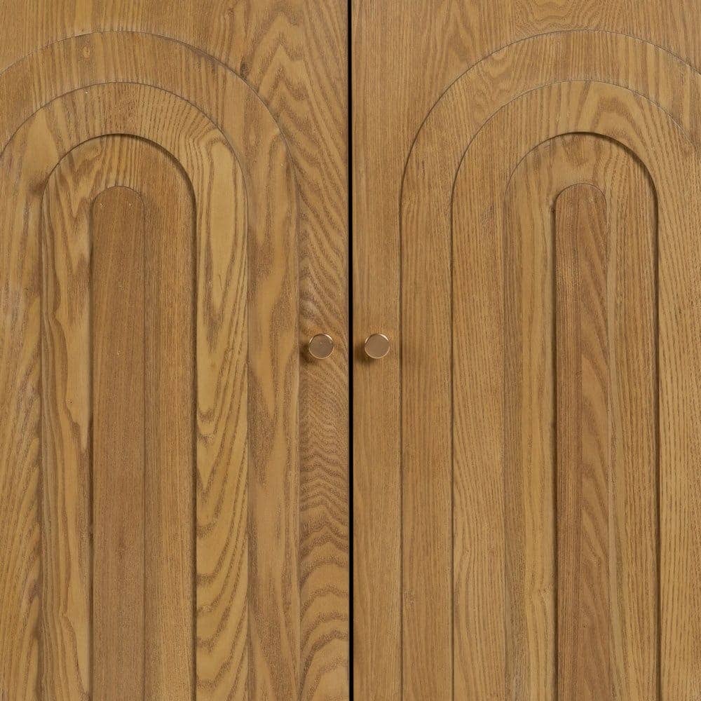 Mueble Recibidor de Madera Natural para Entrada 80 cm - Diseño Elegante y Funcional con Leja Interior - Imagen 4