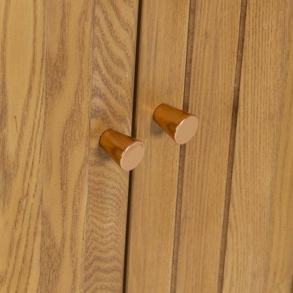 Mueble Recibidor de Madera Natural para Entrada 80 cm - Diseño Elegante y Funcional con Leja Interior - Imagen 6