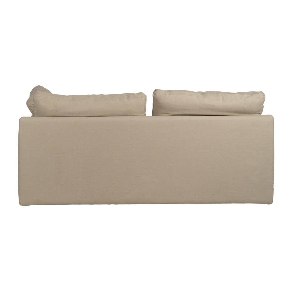 Sofá Beige de 2 Plazas en Tela y Madera – Elegancia Compacta para tu Sala - Imagen 3