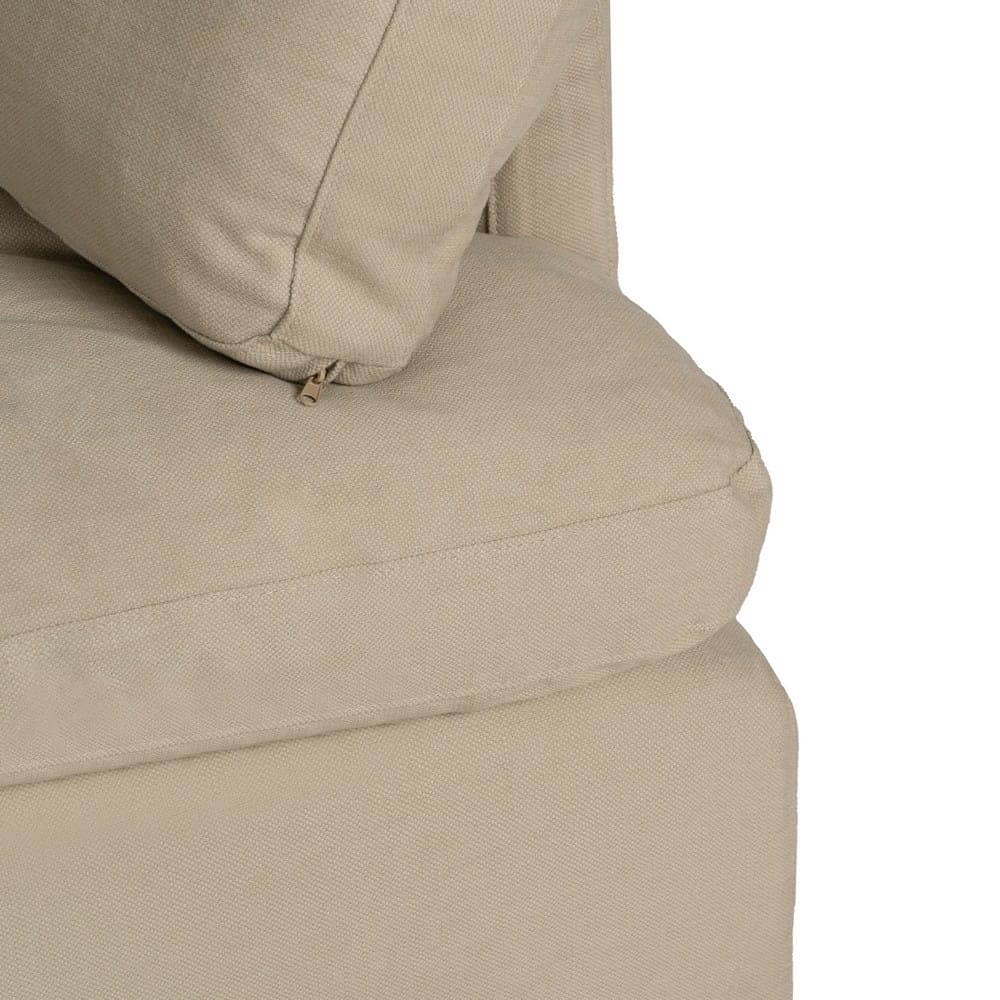 Sofá Beige de 2 Plazas en Tela y Madera – Elegancia Compacta para tu Sala - Imagen 6