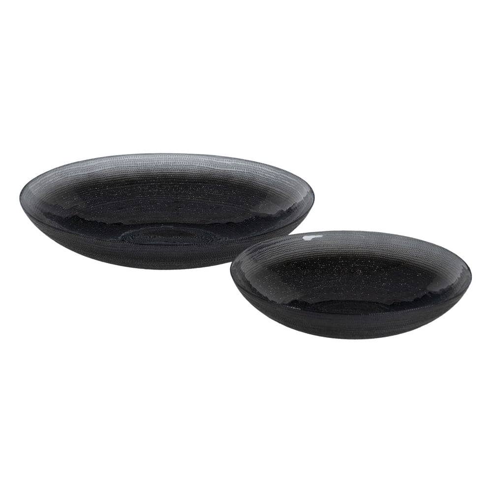 Pack de 2 Centros de Mesa Negros de Cristal - Decoración Elegante 6,5 cm para Hogar y Eventos - Imagen 2