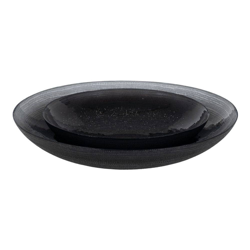 Pack de 2 Centros de Mesa Negros de Cristal - Decoración Elegante 6,5 cm para Hogar y Eventos - Imagen 3
