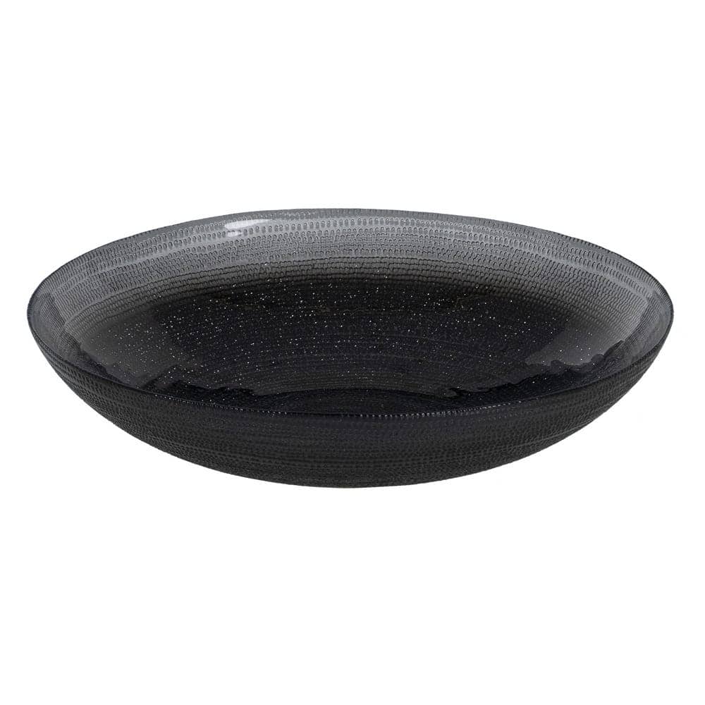 Pack de 2 Centros de Mesa Negros de Cristal - Decoración Elegante 6,5 cm para Hogar y Eventos