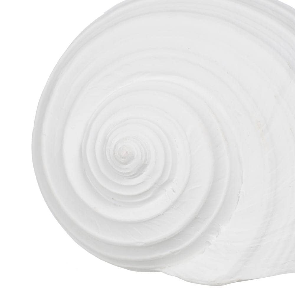 Pack de 2 Figuras de Caracola Blanca de Resina - Decoración Marítima de 9 cm para Hogar y Jardín - Imagen 6