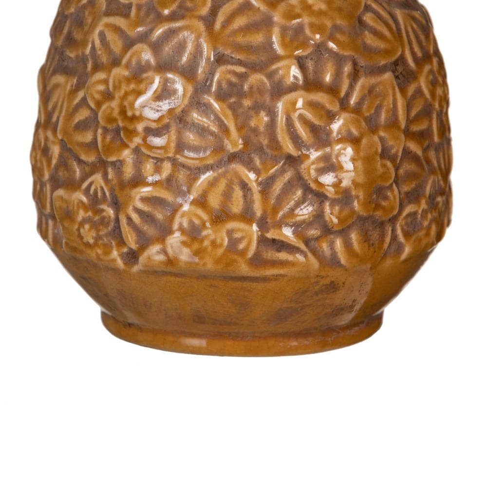 Pack de 2 Jarrones de Cerámica Marrón para Decoración - 16 cm, Boca de 6 cm, Estilo Elegante - Imagen 4