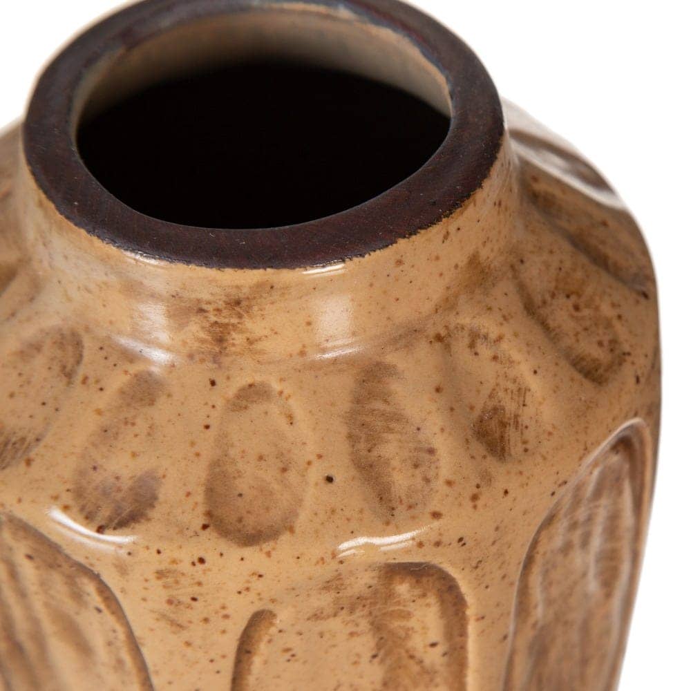 Pack de 2 Jarrones de Cerámica Marrón para Decoración - Medida de Boca 5 cm - Estilo Elegante y Moderno - Imagen 2