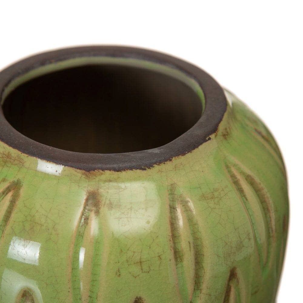 Pack de 2 Maceteros de Cerámica Pistacho Sin Drenaje - Decoración Moderna 15,5 cm - Imagen 3