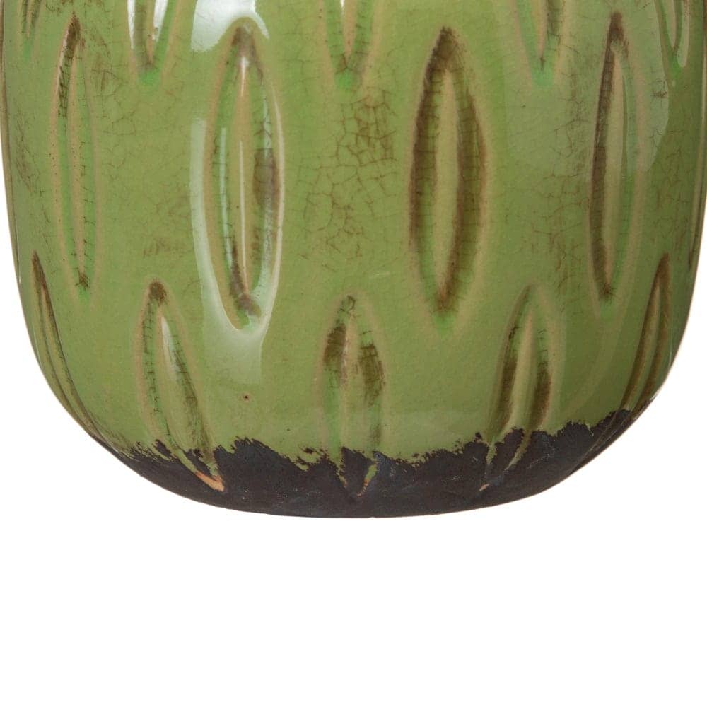 Pack de 2 Maceteros de Cerámica Pistacho Sin Drenaje - Decoración Moderna 15,5 cm - Imagen 4
