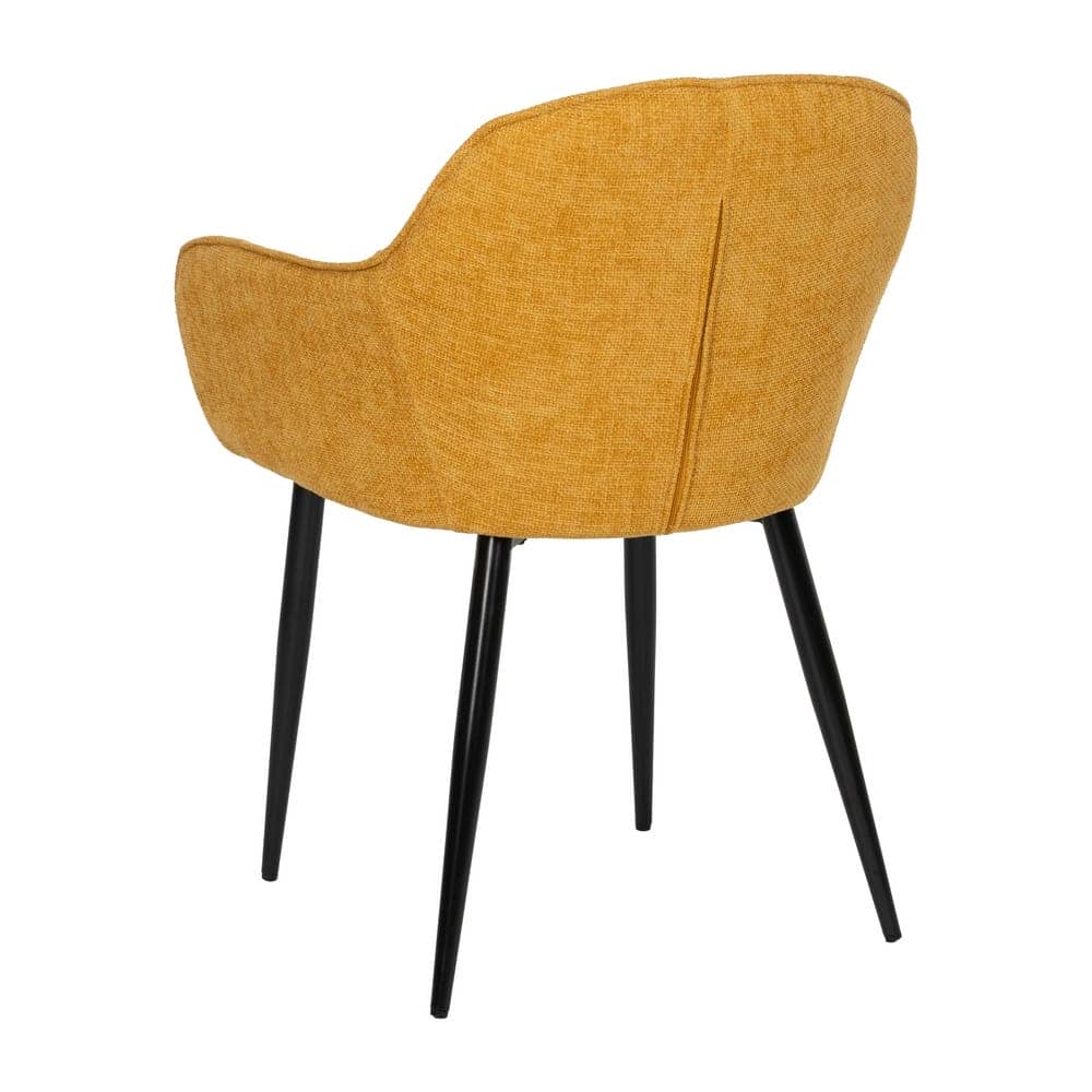 Pack de 2 Sillas Amarillas Milton con Estructura Metálica y Asiento Confortable - Diseño Moderno y Resistente para Comedores y Oficinas - 83 cm, Soportan hasta 140 kg, Sin Montaje - Imagen 4