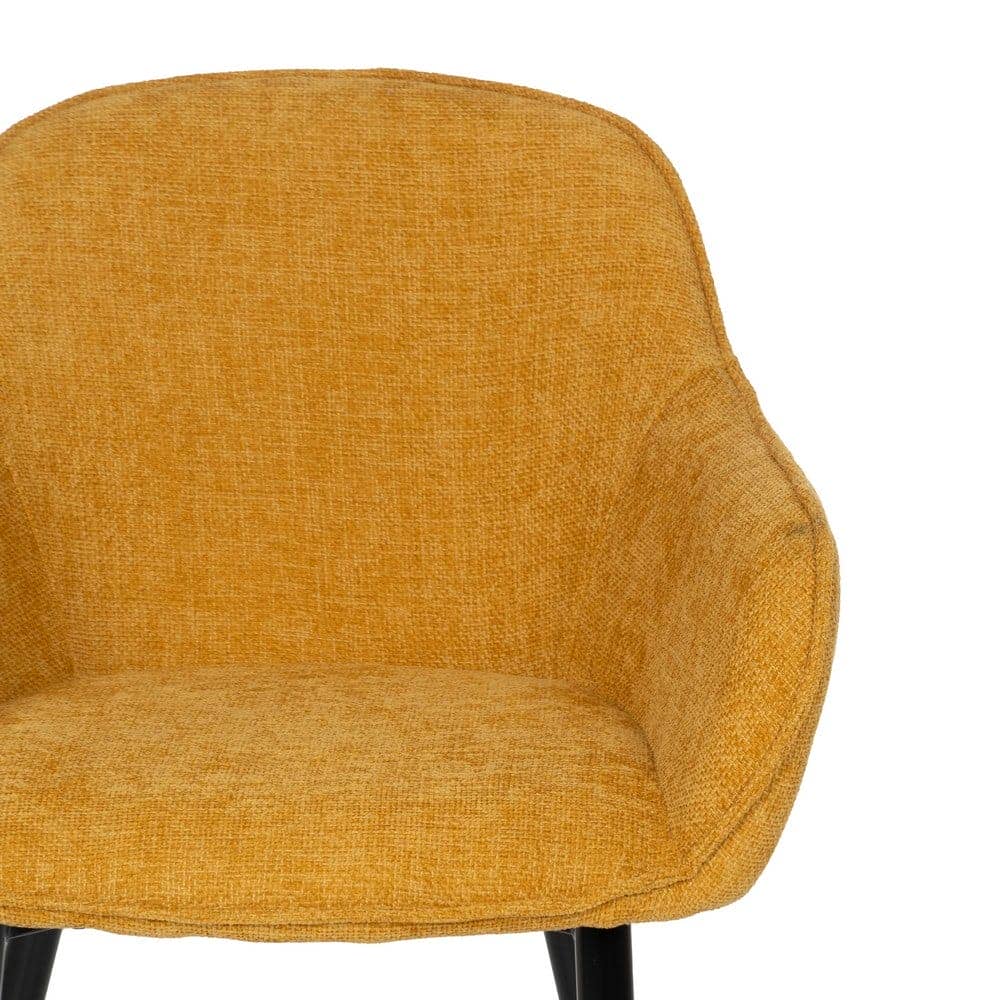 Pack de 2 Sillas Amarillas Milton con Estructura Metálica y Asiento Confortable - Diseño Moderno y Resistente para Comedores y Oficinas - 83 cm, Soportan hasta 140 kg, Sin Montaje - Imagen 5