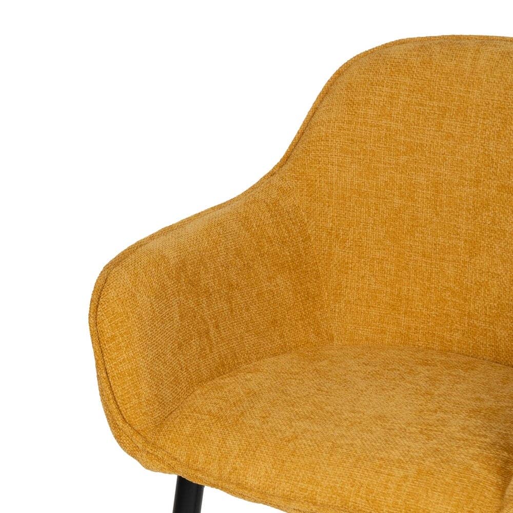 Pack de 2 Sillas Amarillas Milton con Estructura Metálica y Asiento Confortable - Diseño Moderno y Resistente para Comedores y Oficinas - 83 cm, Soportan hasta 140 kg, Sin Montaje - Imagen 6