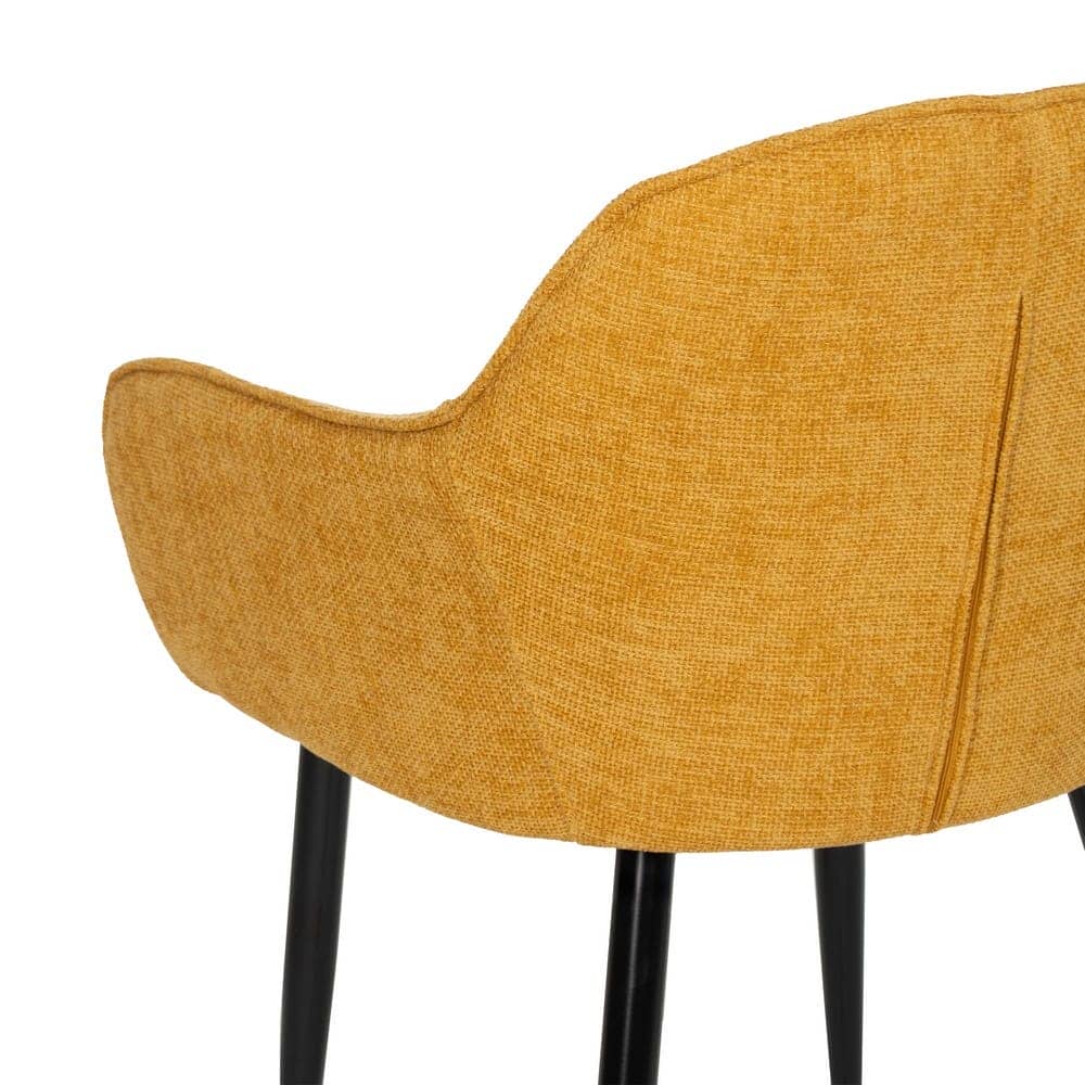 Pack de 2 Sillas Amarillas Milton con Estructura Metálica y Asiento Confortable - Diseño Moderno y Resistente para Comedores y Oficinas - 83 cm, Soportan hasta 140 kg, Sin Montaje - Imagen 9