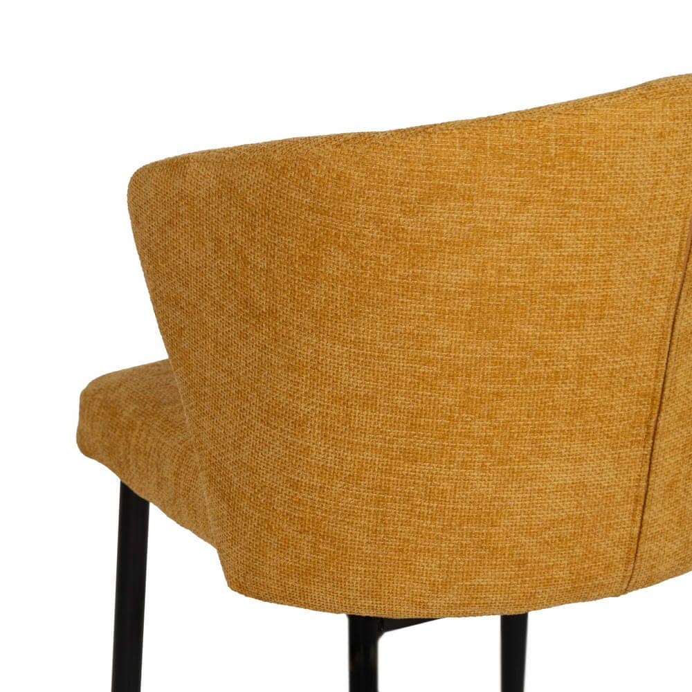 Pack de 2 Sillas Modernas Amarillas Denver - Asiento de Poliéster y Base Metálica, 80 cm, Comodidad y Estilo para tu Hogar - Imagen 9