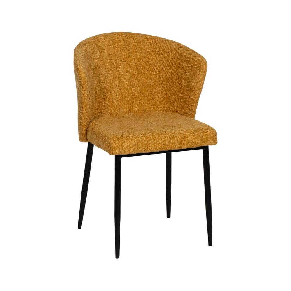 Pack de 2 Sillas Modernas Amarillas Denver - Asiento de Poliéster y Base Metálica, 80 cm, Comodidad y Estilo para tu Hogar - Imagen 13