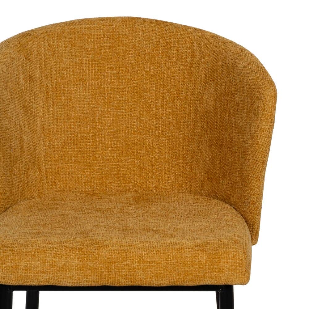 Pack de 2 Sillas Modernas Amarillas Denver - Asiento de Poliéster y Base Metálica, 80 cm, Comodidad y Estilo para tu Hogar - Imagen 4