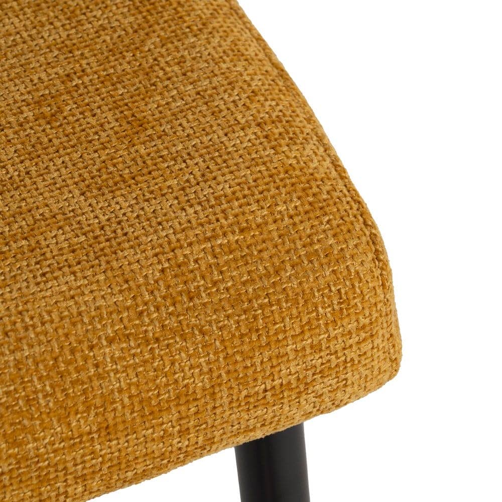 Pack de 2 Sillas Modernas Amarillas Denver - Asiento de Poliéster y Base Metálica, 80 cm, Comodidad y Estilo para tu Hogar - Imagen 8