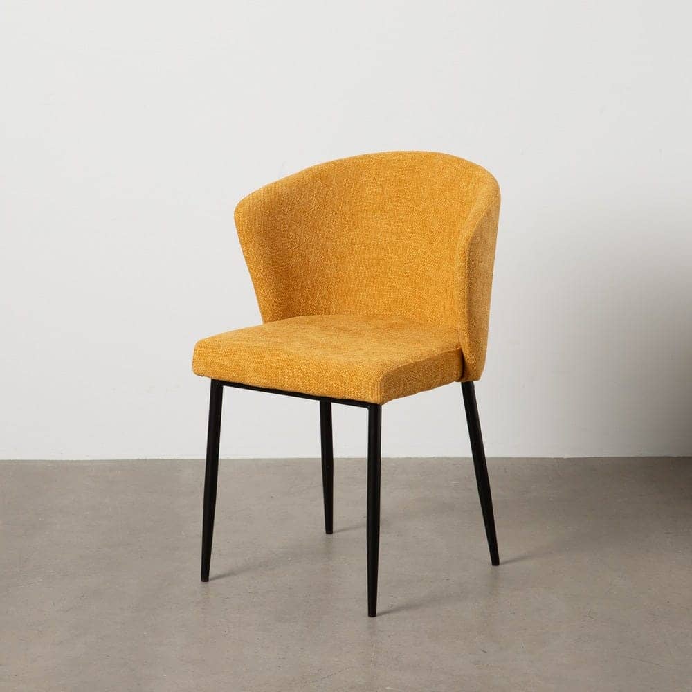 Pack de 2 Sillas Modernas Amarillas Denver - Asiento de Poliéster y Base Metálica, 80 cm, Comodidad y Estilo para tu Hogar - Imagen 12