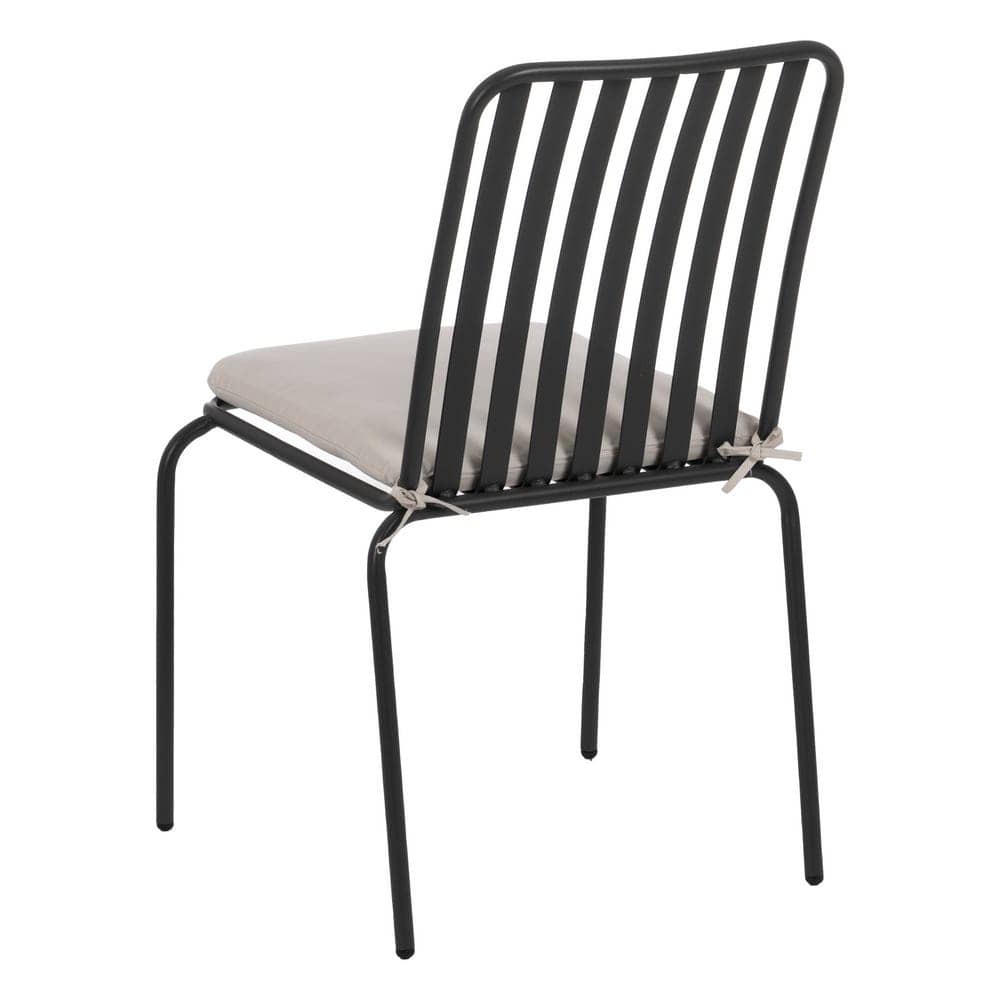 Pack de 2 Sillas Antracita Finnegan para Exterior - Diseño Moderno, Apilables y Resistentes, 87 cm, Ideal para Jardines y Terrazas - Imagen 4