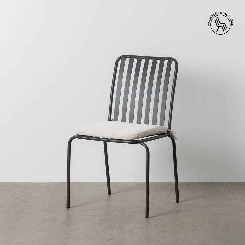 Pack de 2 Sillas Antracita Finnegan para Exterior - Diseño Moderno, Apilables y Resistentes, 87 cm, Ideal para Jardines y Terrazas - Imagen 15