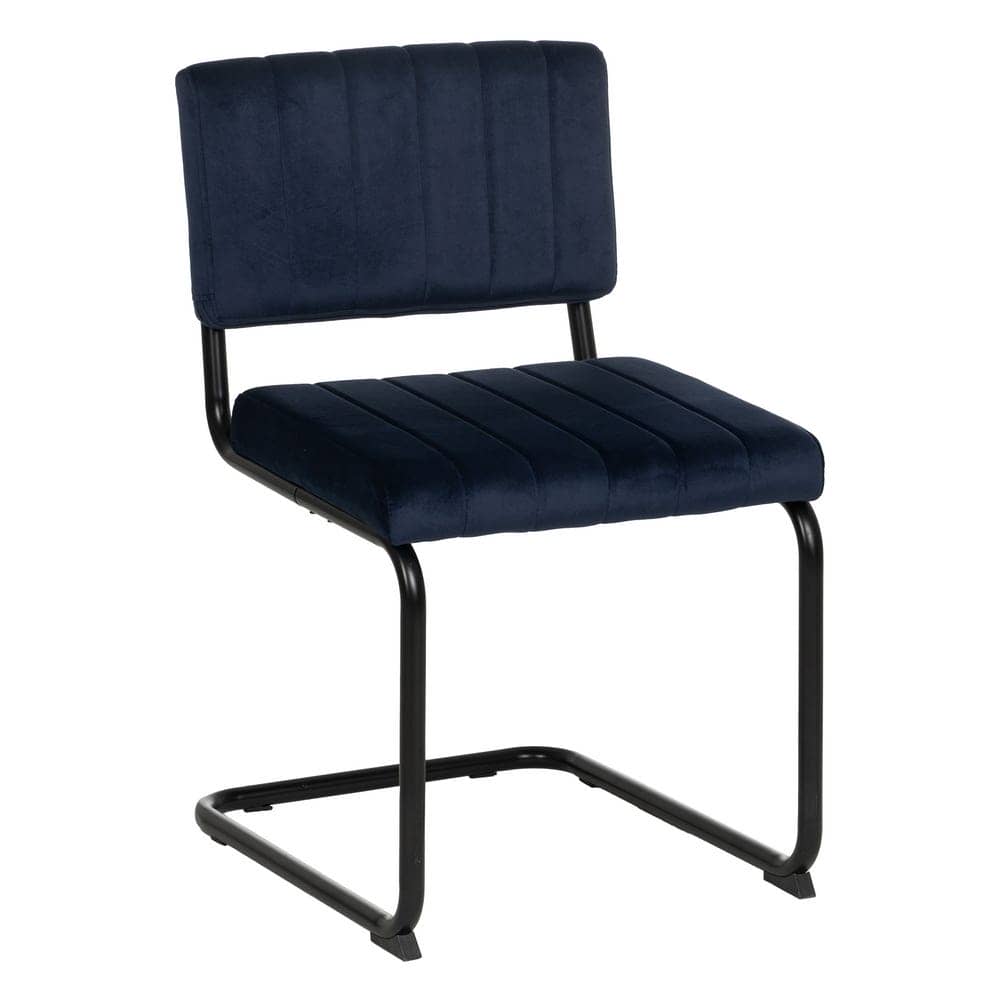 Pack de 2 Sillas Sutton Azul de Tejido y Metal - Diseño Contemporáneo y Cómodo, Ideal para Comedor y Oficina, Capacidad 120 kg, Sin Montaje - Imagen 2
