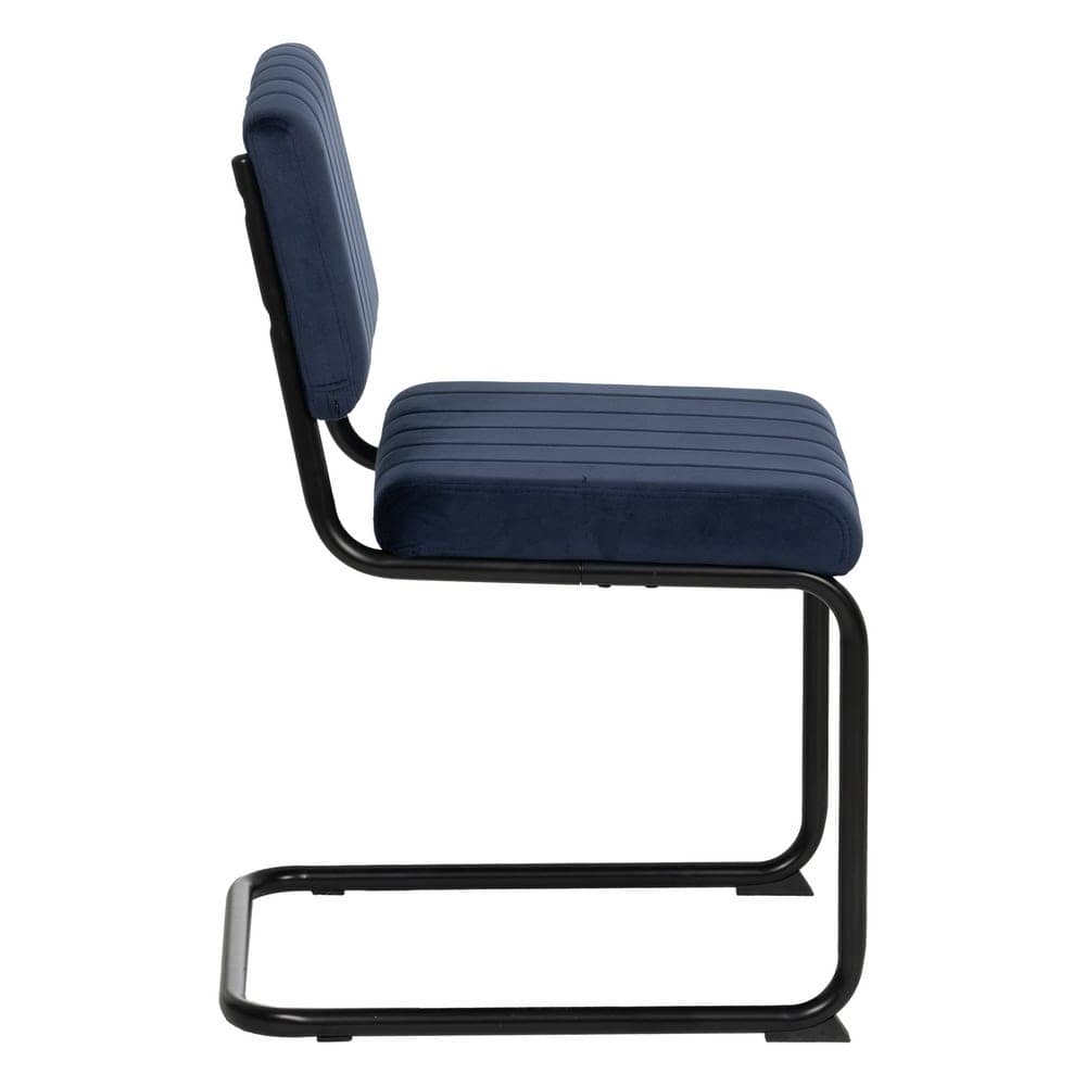 Pack de 2 Sillas Sutton Azul de Tejido y Metal - Diseño Contemporáneo y Cómodo, Ideal para Comedor y Oficina, Capacidad 120 kg, Sin Montaje - Imagen 3